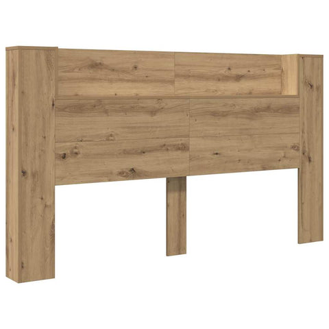 vidaXL Headboard Cabinet with Shelf Artisan oak 180 x 17 x 104.5 cm