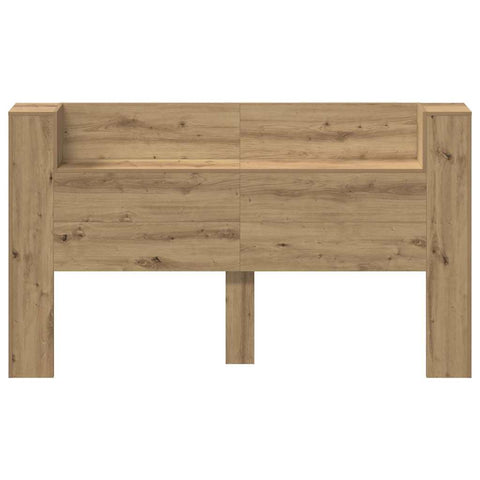 vidaXL Headboard Cabinet with Shelf Artisan oak 180 x 17 x 104.5 cm