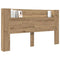 vidaXL Headboard Cabinet with Shelf Artisan oak 180 x 17 x 104.5 cm
