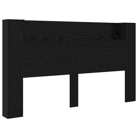 vidaXL Headboard Cabinet Black oak 180 x 17 x 104.5 cm Engineered wood