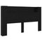 vidaXL Headboard Cabinet Black oak 180 x 17 x 104.5 cm Engineered wood