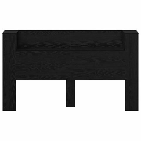 vidaXL Headboard Cabinet Black oak 180 x 17 x 104.5 cm Engineered wood