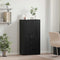 vidaXL Office Cabinet Black oak 60 x 32 x 115 cm Engineered wood