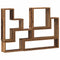 vidaXL Wall Cube with Shelf Wall-mounted Other with Storage Old wood 96 x 12 x 64 cm Engineered wood
