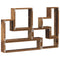 vidaXL Wall Cube with Shelf Wall-mounted Other with Storage Old wood 96 x 12 x 64 cm Engineered wood
