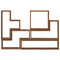 vidaXL Wall Cube with Shelf Wall-mounted Other with Storage Old wood 96 x 12 x 64 cm Engineered wood