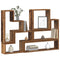 vidaXL Wall Cube with Shelf Wall-mounted Other with Storage Old wood 96 x 12 x 64 cm Engineered wood