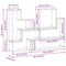 vidaXL Wall Cube with Shelf Wall-mounted Other with Storage Old wood 96 x 12 x 64 cm Engineered wood