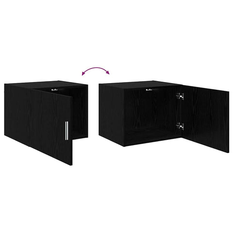 vidaXL Wall Cabinet Black oak 50 x 42.5 x 40 cm Engineered wood