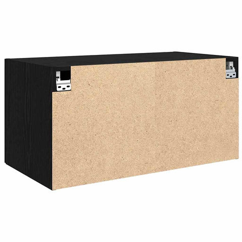 vidaXL Wall Cabinet Black oak 80 x 42.5 x 40 cm Engineered wood