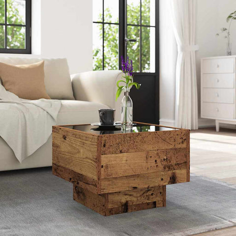 vidaXL Side Table Old wood 40 x 40 x 30 cm Engineered wood