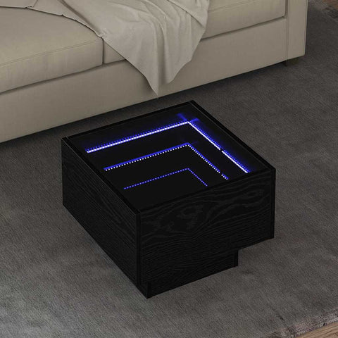 vidaXL Side Table Black oak 40 x 40 x 30 cm Engineered wood