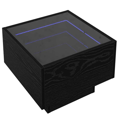 vidaXL Side Table Black oak 40 x 40 x 30 cm Engineered wood