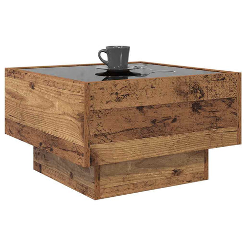vidaXL Coffee Table Old wood 50 x 50 x 30 cm Engineered wood