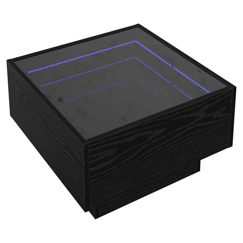vidaXL Coffee Table Black oak 50 x 50 x 30 cm Engineered wood