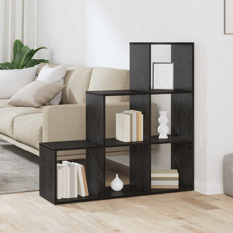 vidaXL Book Cabinet Black oak 99 x 29 x 99 cm Engineered wood