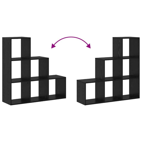 vidaXL Book Cabinet Black oak 99 x 29 x 99 cm Engineered wood