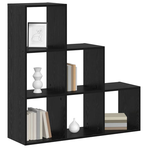 vidaXL Book Cabinet Black oak 99 x 29 x 99 cm Engineered wood
