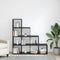 vidaXL Room Divider Bookcase Black oak 131.5 x 29 x 131.5 cm