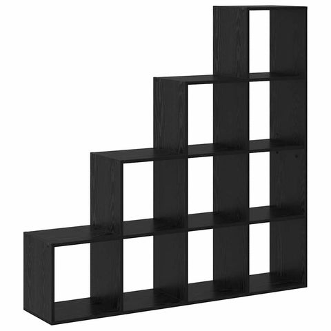 vidaXL Room Divider Bookcase Black oak 131.5 x 29 x 131.5 cm