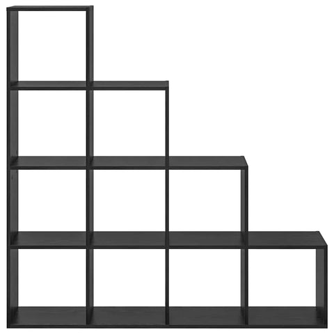 vidaXL Room Divider Bookcase Black oak 131.5 x 29 x 131.5 cm