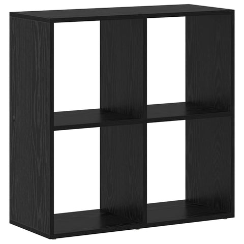 vidaXL Book Cabinet Black 69.5 x 29 x 69.5 cm Engineered Wood