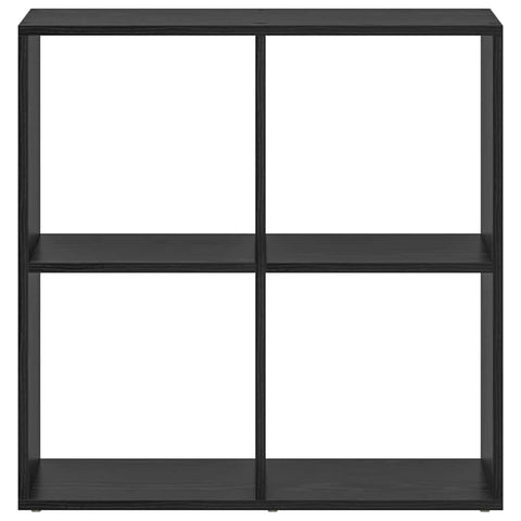 vidaXL Book Cabinet Black 69.5 x 29 x 69.5 cm Engineered Wood