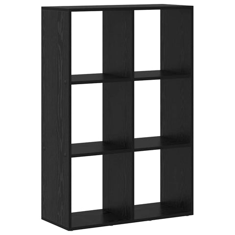 vidaXL Book Cabinet Black 69.5 x 29 x 103.5 cm Engineered Wood