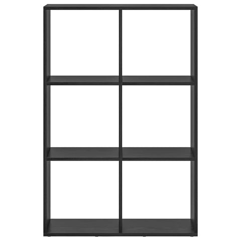 vidaXL Book Cabinet Black 69.5 x 29 x 103.5 cm Engineered Wood