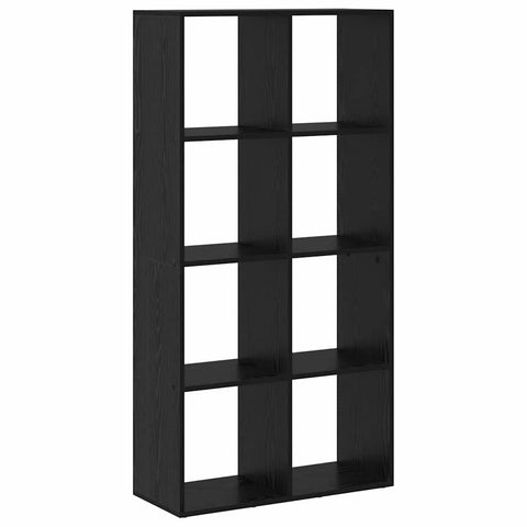 vidaXL Book Cabinet Black 69.5 x 29 x 137.5 cm Engineered Wood