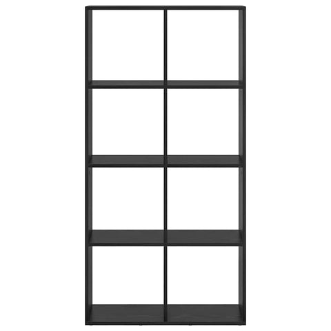 vidaXL Book Cabinet Black 69.5 x 29 x 137.5 cm Engineered Wood