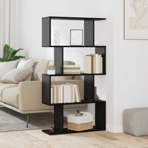 vidaXL Book Cabinet Black 70 x 24 x 129 cm Engineered wood