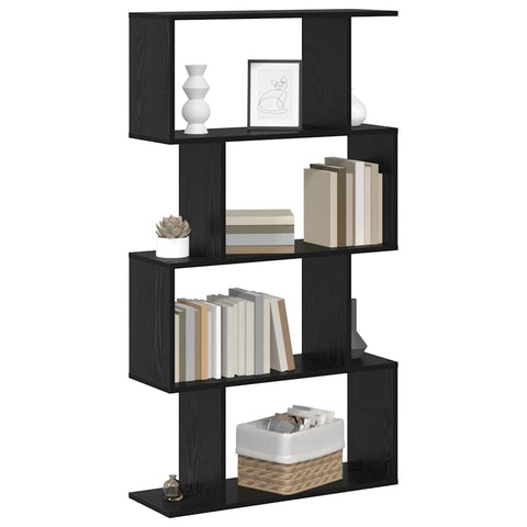 vidaXL Book Cabinet Black 70 x 24 x 129 cm Engineered wood