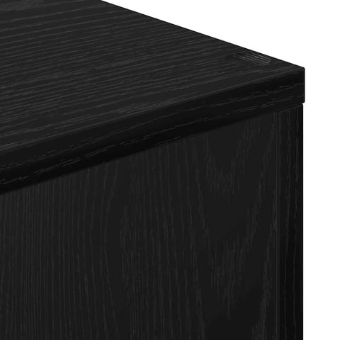 vidaXL Bookcase Black oak 63 x 20 x 90 cm Engineered wood