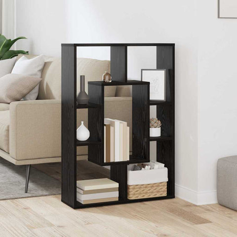 vidaXL Bookcase Black oak 63 x 20 x 90 cm Engineered wood