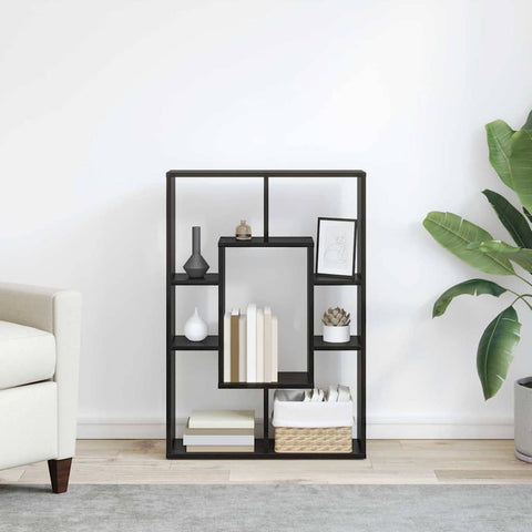 vidaXL Bookcase Black oak 63 x 20 x 90 cm Engineered wood