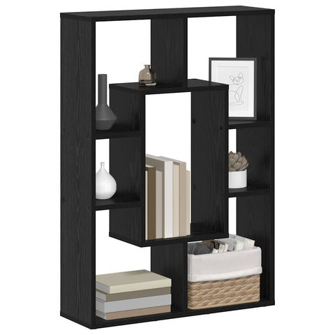 vidaXL Bookcase Black oak 63 x 20 x 90 cm Engineered wood