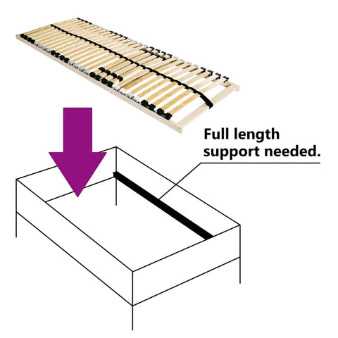 vidaXL Slatted Bed Base Brown 80 x 190 cm Solid beech wood