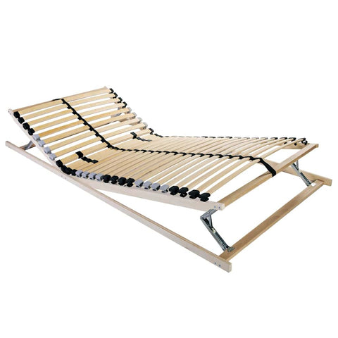 vidaXL Slatted Bed Base Brown 90 x 190 cm Solid beech wood