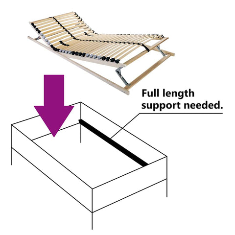 vidaXL Slatted Bed Base Brown 100 x 190 cm Solid beech wood