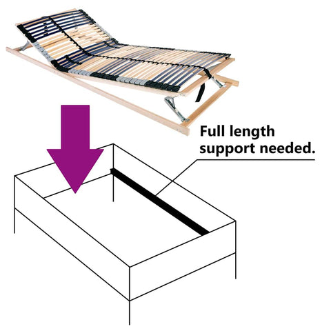 vidaXL Slatted Bed Base Brown 80 x 190 cm Solid beech wood