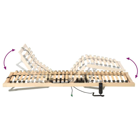 vidaXL Electric Slatted Bed Base with 26 Slats, 7 Zones, 100 x 190 cm