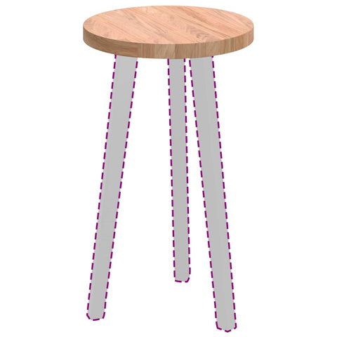 vidaXL Table Top Other Light brown Ø 30 x 2.5 cm Solid oak wood
