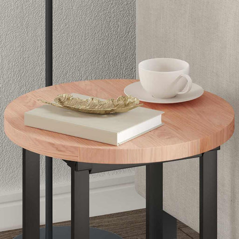 vidaXL Table Top Other Light brown Ø 40 x 2.5 cm Solid oak wood