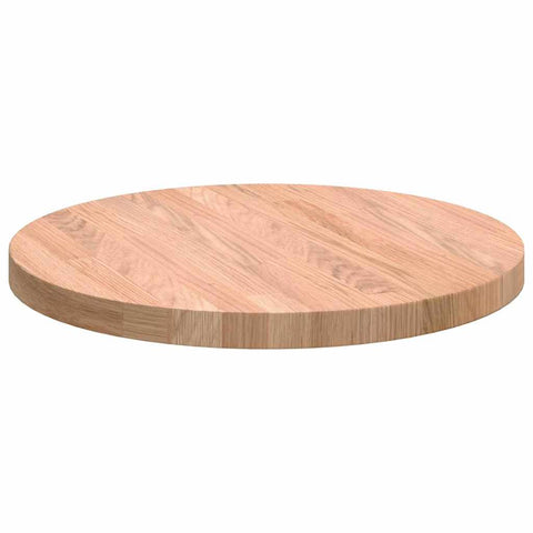 vidaXL Table Top Other Light brown Ø 40 x 2.5 cm Solid oak wood
