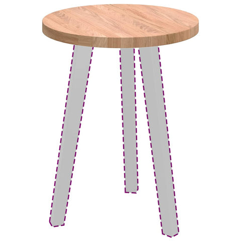 vidaXL Table Top Other Light brown Ø 40 x 2.5 cm Solid oak wood