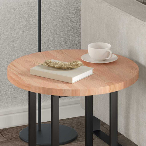 vidaXL Table Top Light brown Ø 50 x 2.5 cm Solid oak wood