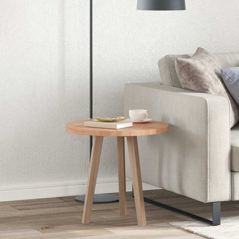 vidaXL Table Top Light brown Ø 50 x 2.5 cm Solid oak wood