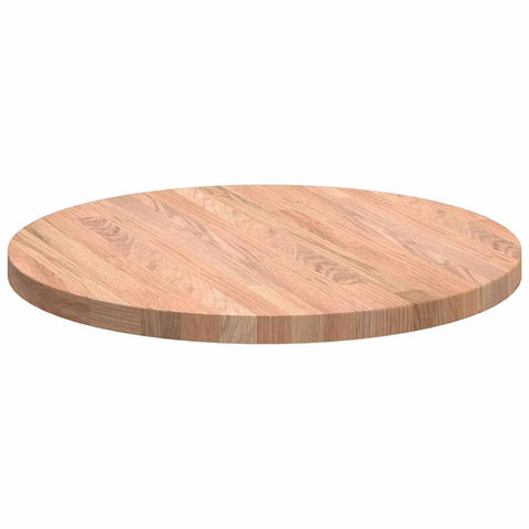 vidaXL Table Top Light brown Ø 50 x 2.5 cm Solid oak wood