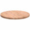 vidaXL Table Top Light brown Ø 50 x 2.5 cm Solid oak wood